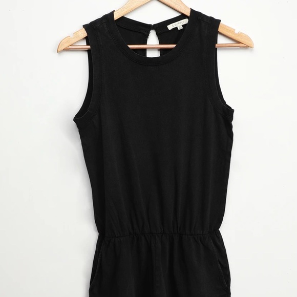 NWOT Adira Washed black sleeveless romper size M - Picture 11 of 14